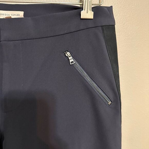 Rebecca Taylor Ava Techy Pants Trouser Navy Black size 8 - Picture 8 of 10